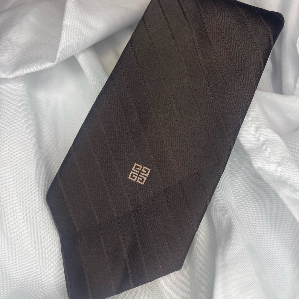 Givenchy Brown Tie with Subtle Pattern